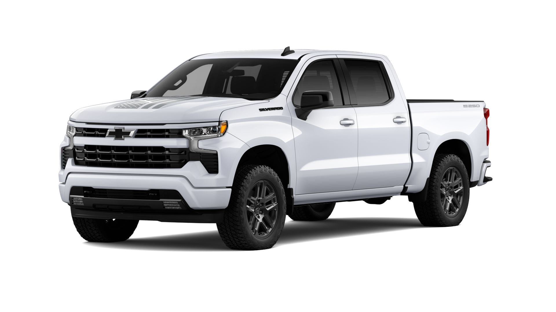 2026 Chevrolet Silverado 1500 RST in Summit White — front three-quarter view